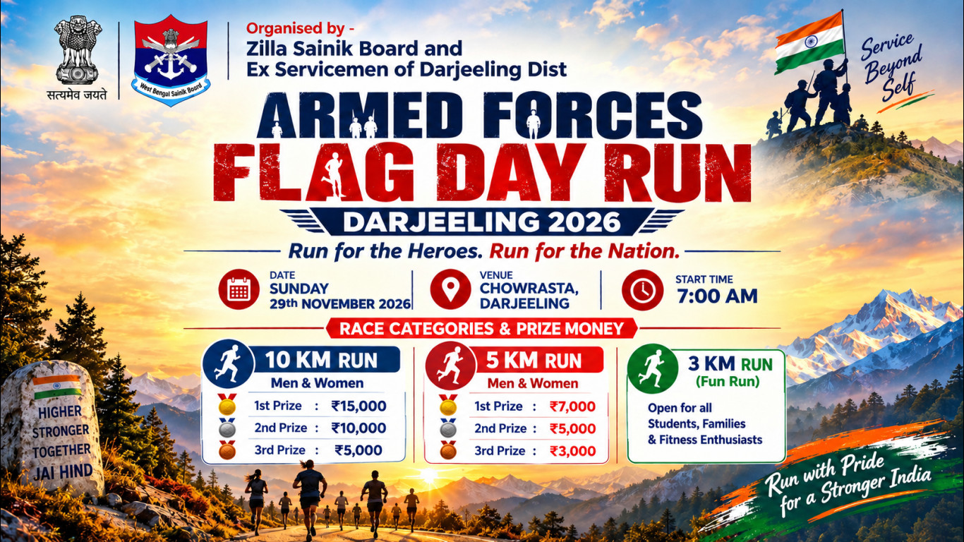 Armed Forces Flag Day Run – Darjeeling 2026